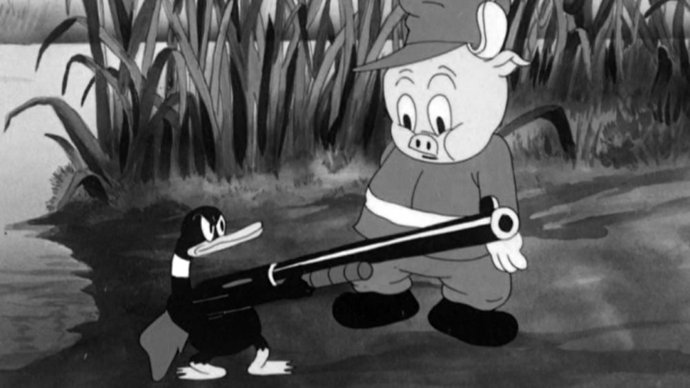 Porky Pig and Daffy Duck in Porky's Duck Hunt