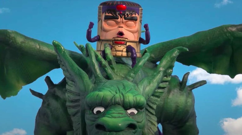 M.O.D.O.K. riding Fin Fang Foom