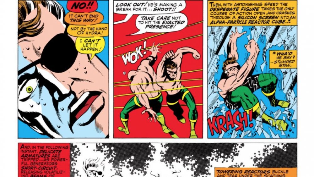 Strucker as Fury falls to his death