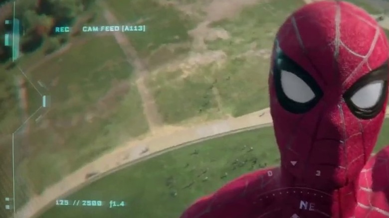 Spider Drone looking at Spider-Man