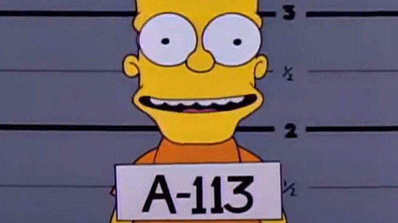 Bart Simpson mugshot photo