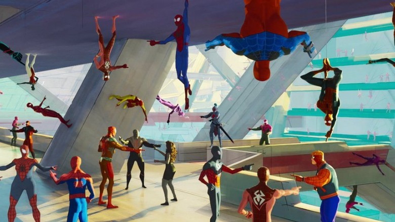 Across the Spider-Verse pointing scene