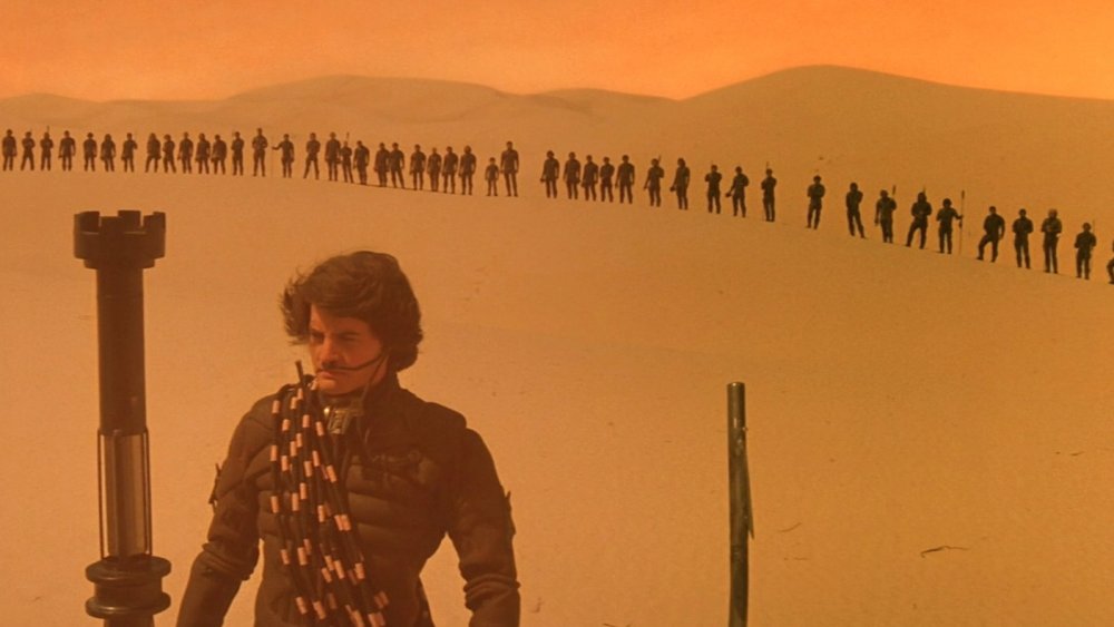 Paul Atreides on the surface of the desert planet Arrakis in the 1984 film adaptation of Dune