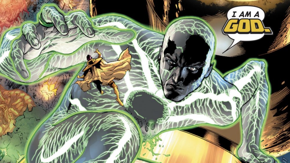 Volthoom, at full power, menaces Sinestro in Green Lantern #20