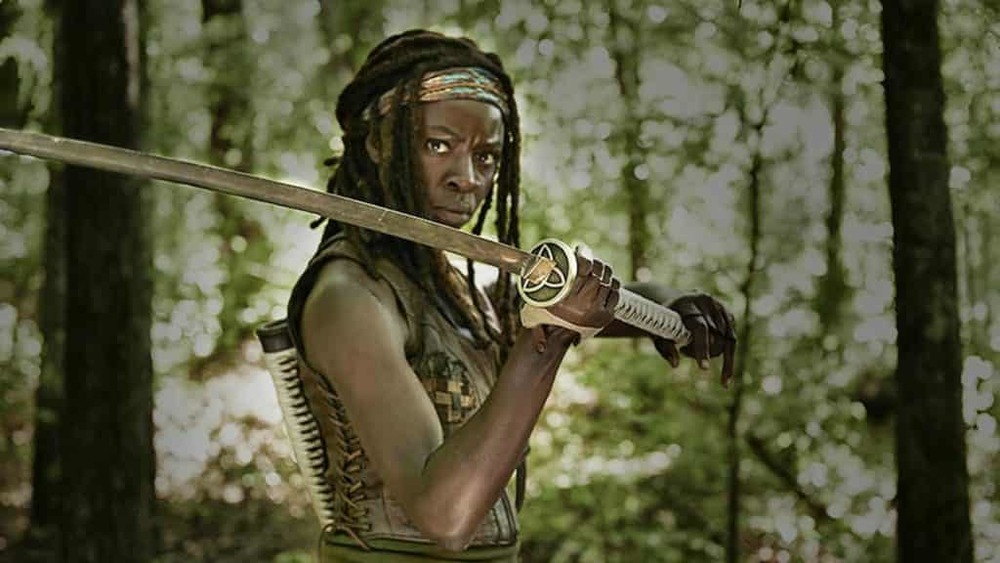 Michonne (Danai Gurira) and her sword