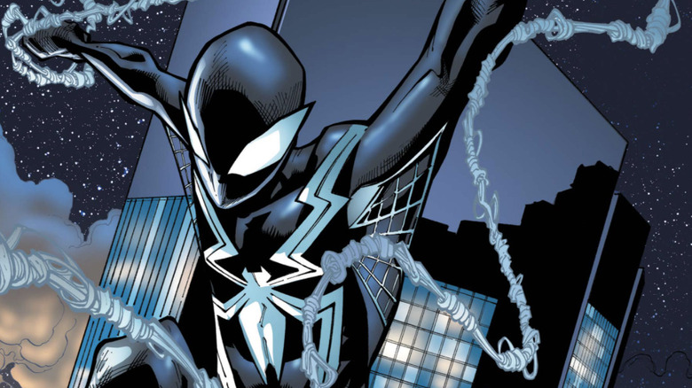 Peter Parker wears the Venom symbiote once again in "Amazing Spider-Man" #800