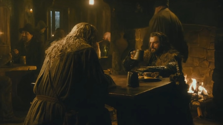 Gandalf and Thorin meet in Bree