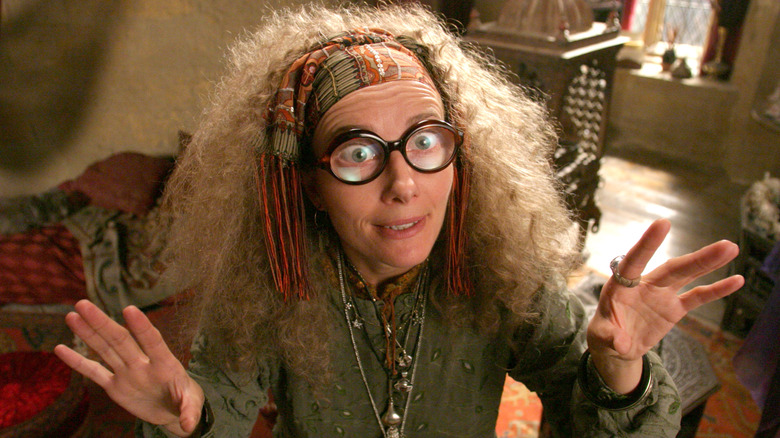 Trelawney with hands out