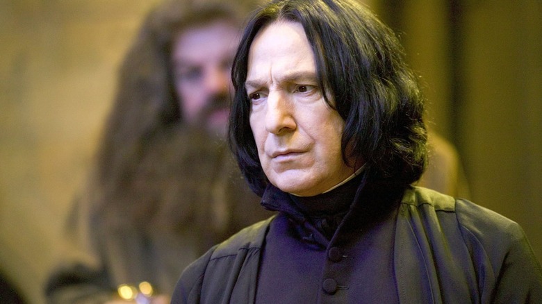 Snape looking grim