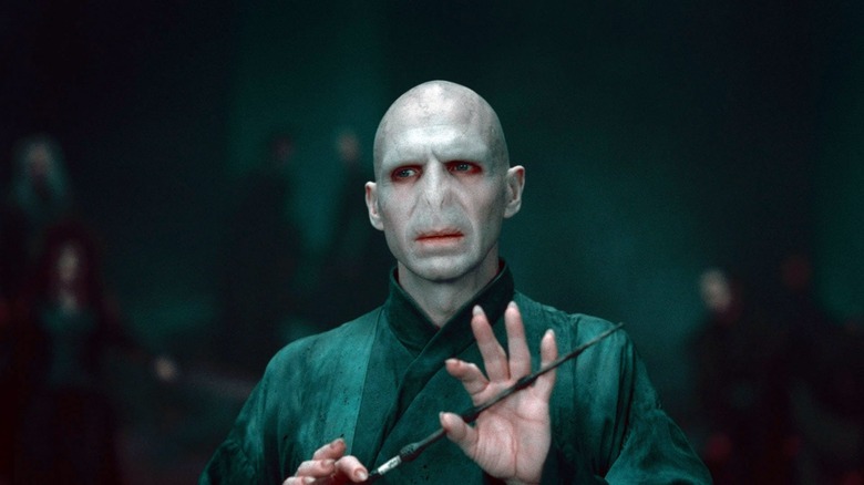 Voldemort holding wand