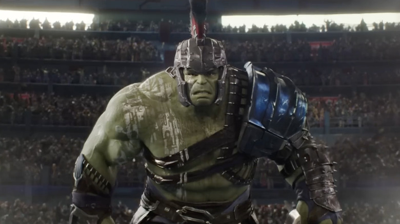 Hulk wearing helmet and armor