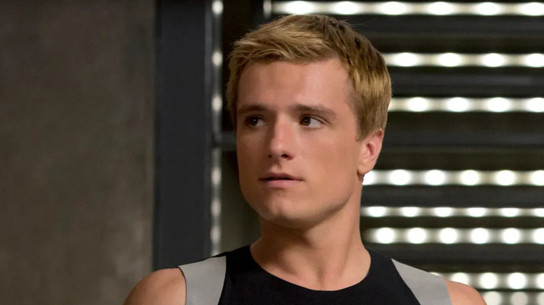 Peeta looking concerned