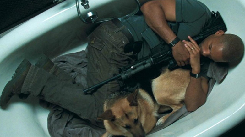 Will Smith in the bath in I Am Legend