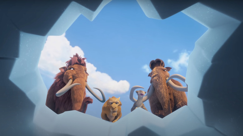 Eddie and Crash enter the Lost World in Ice Age