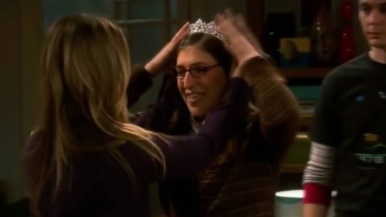 Amy getting a tiara