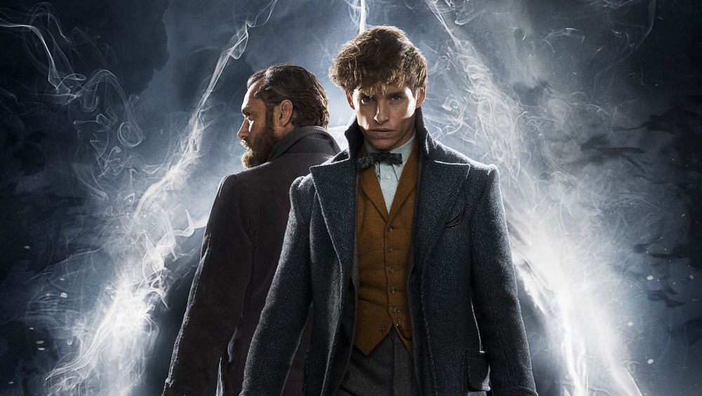 Eddie Redmayne as Newt Scamander and Jude Law as Albus Dumbledore