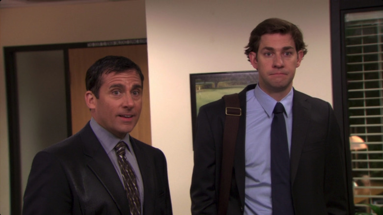 Michael and Jim return to the office