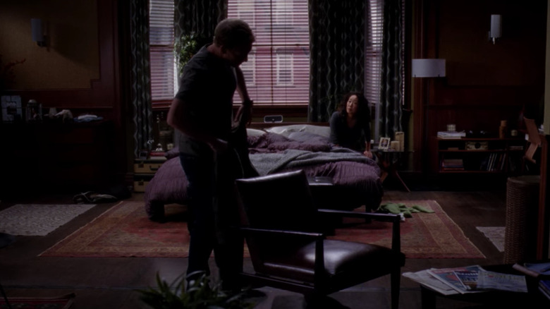 Sandra Oh in her Grey's Anatomy apartment