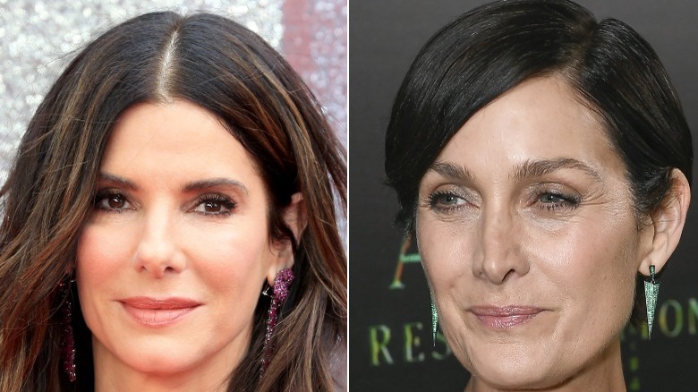 Sandra Bullock and Carrie-Anne Moss at red carpet events