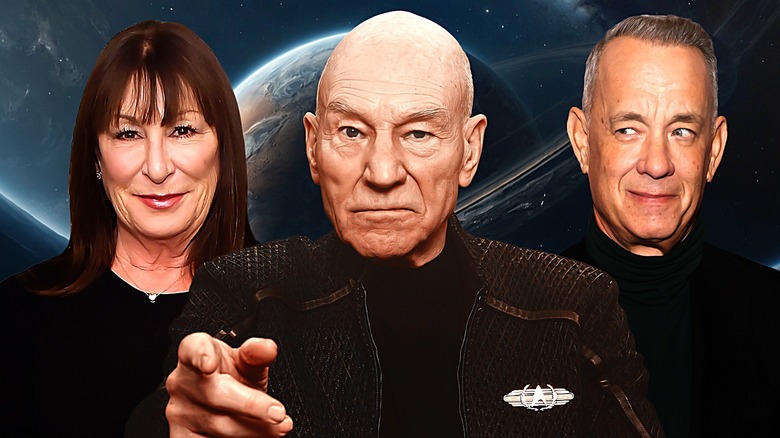 Captain Picard, Anjelica Huston, and Tom Hanks