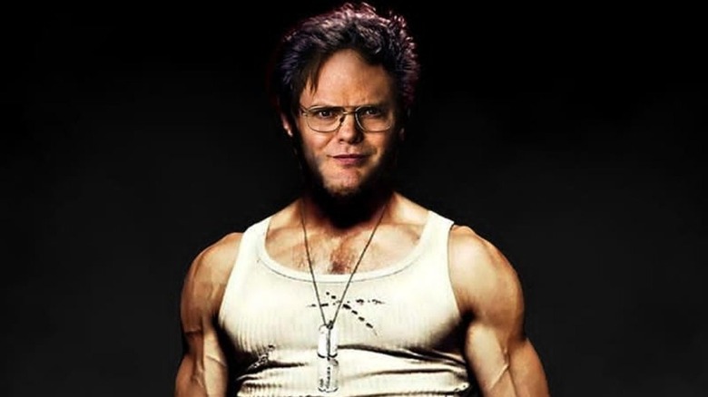 fan art depicting Dwight Schrute (Rainn Wilson) as Wolverine