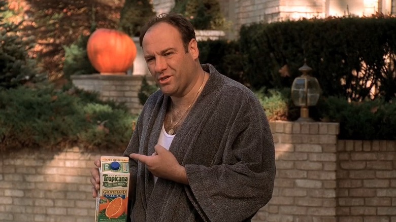 Tony Soprano points to juice