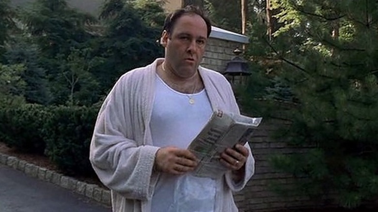 Tony Soprano getting mail