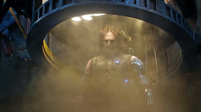 The Winter Soldier in smoke