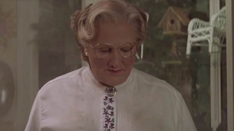 Mrs. Doubtfire burned clothes