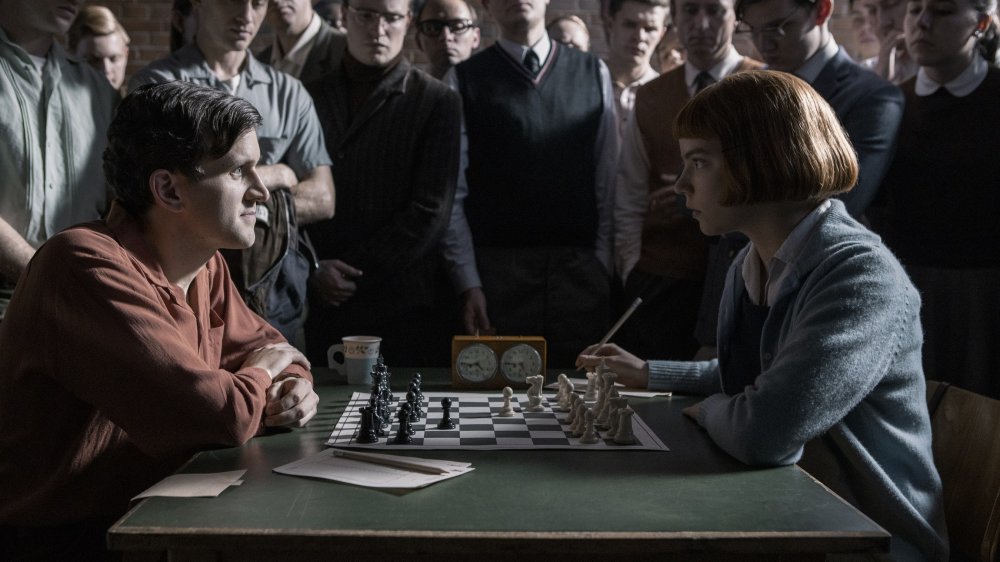 One of the intense chess scenes from The Queen's Gambit