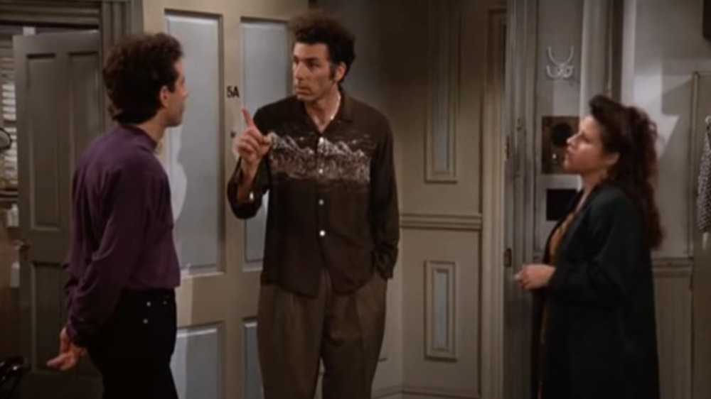 Seinfeld cast in apartment in Seinfeld