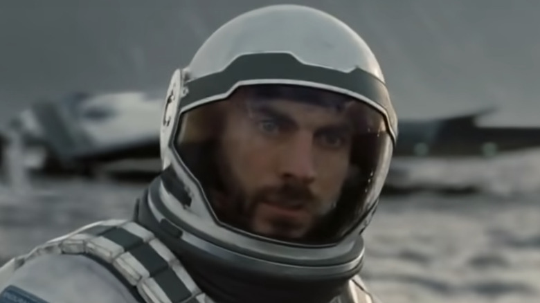 Wes Bentley in space suit in Interstellar