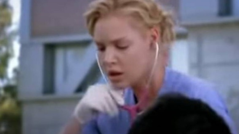 Izzie Stevens looks concerned