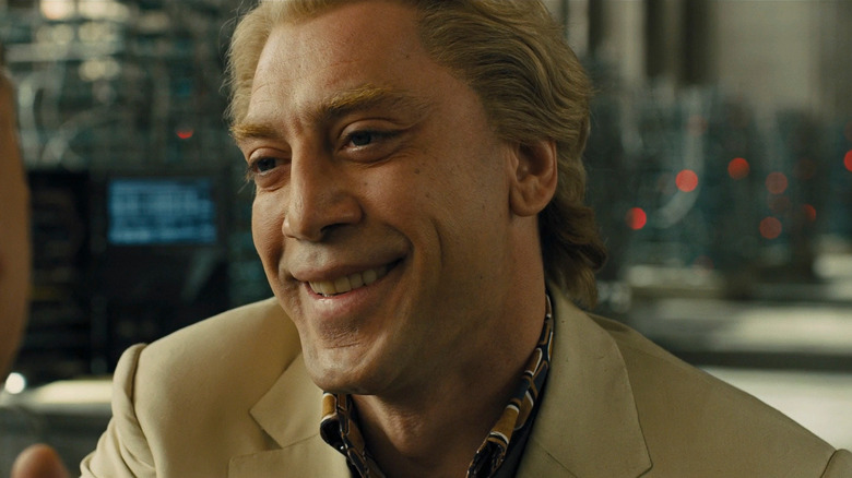 Raoul Silva smiling