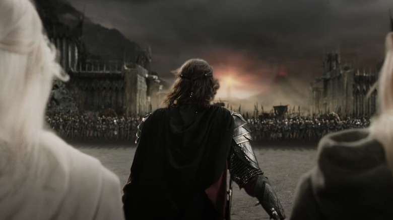 Aragorn walks toward the Black Gate