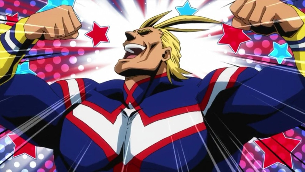 All Might flexing excited