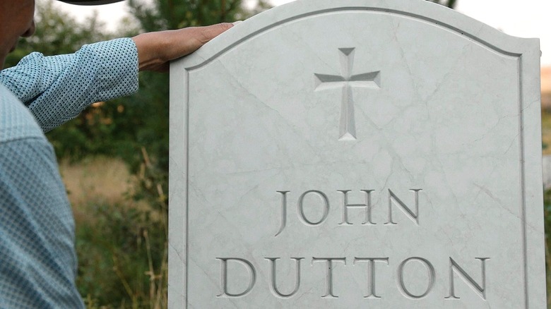 John Dutton's grave as it appears on Yellowstone (2018-2024)