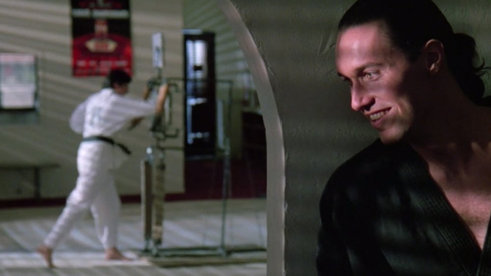 Terry Silver spies on Daniel in The Karate Kid Part III