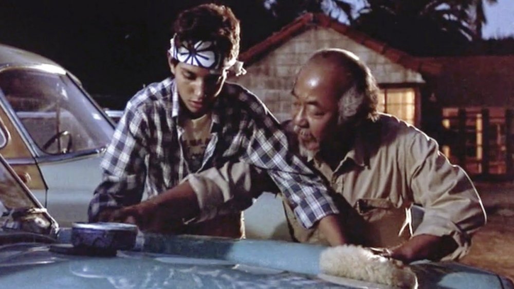 Mr. Miyagi teaches Daniel karate by making him wax a car in The Karate Kid