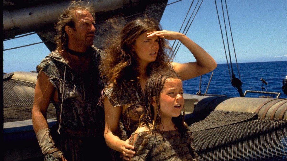 Waterworld characters on boat