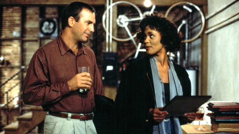 Kevin Costner and Whitney Houston in "The Bodyguard"