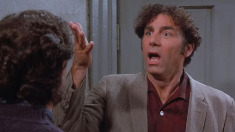 Kramer pops in Jerry's apartment