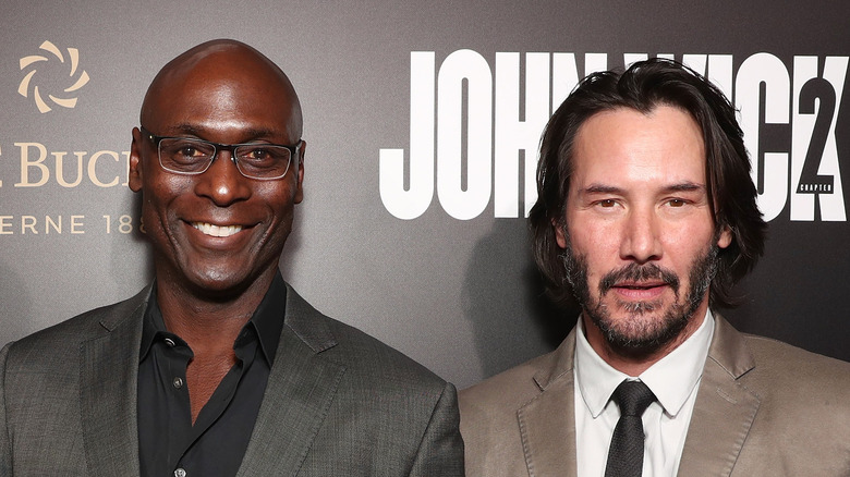 Lance Reddick and Keanu Reeves at John Wick event