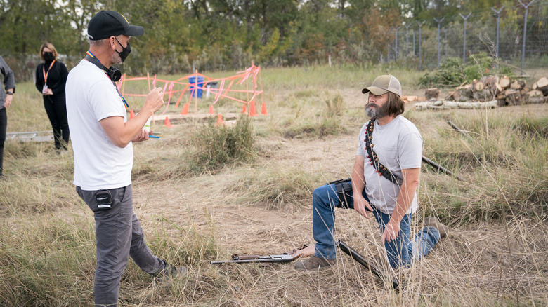 Peter Hoar directing Nick Offerman