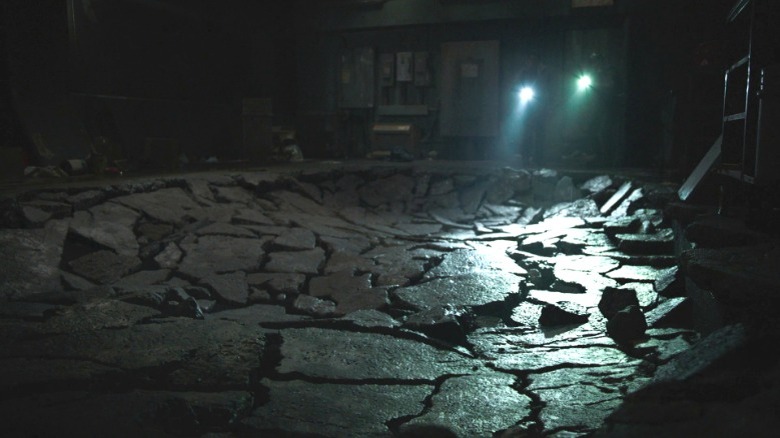 Floor of the storage room caving in