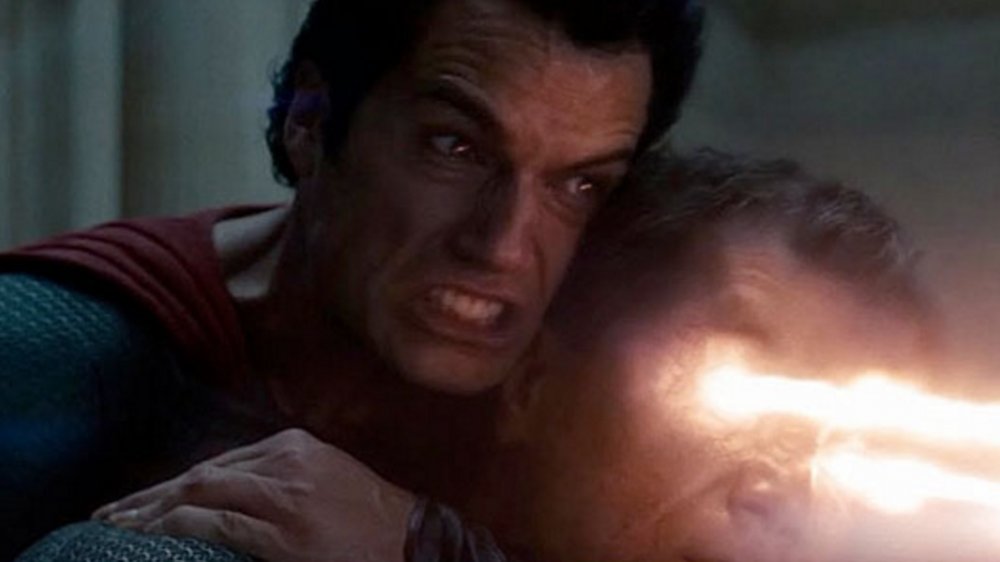 Henry Cavill as Superman and Michael Shannon as General Zod in Man of Steel