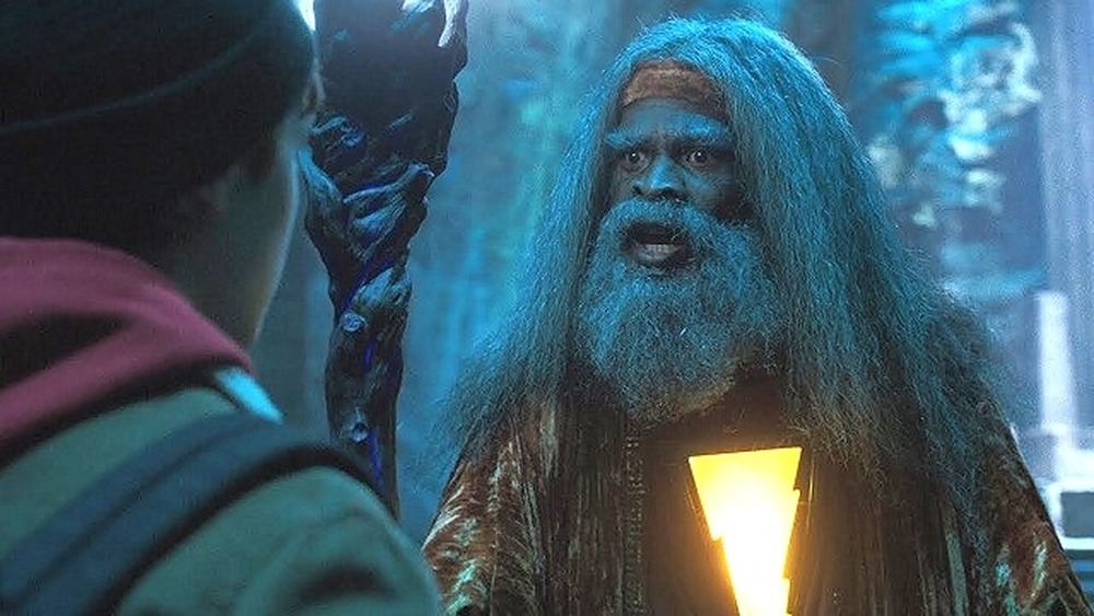 Djimoun Hounsou as the wizard Shazam in Shazam!