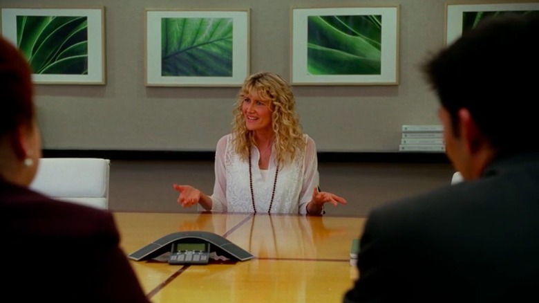 Laura Dern Amy Jellicoe gesturing conference room