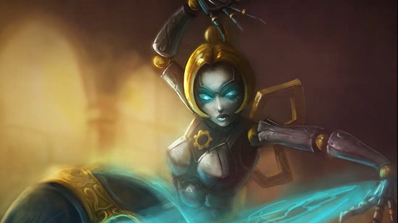 Orianna, with hands in air