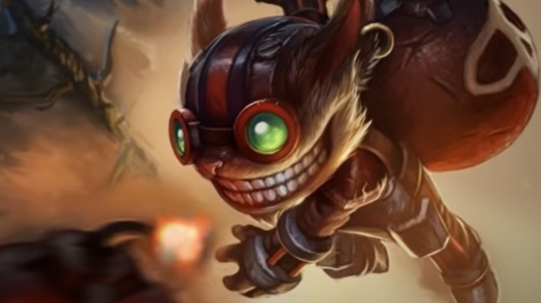 Ziggs throwing weapons